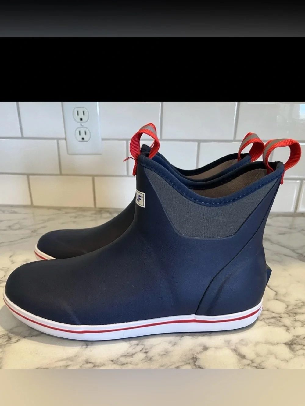 Xtratuf Mens Ankle Deck Boots Navy Waterproof Slip Resistant Size 13 M US